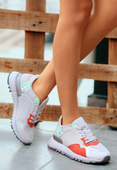 Jaile Gri Süet Bağcıklı Spor Ayakkabı resmi