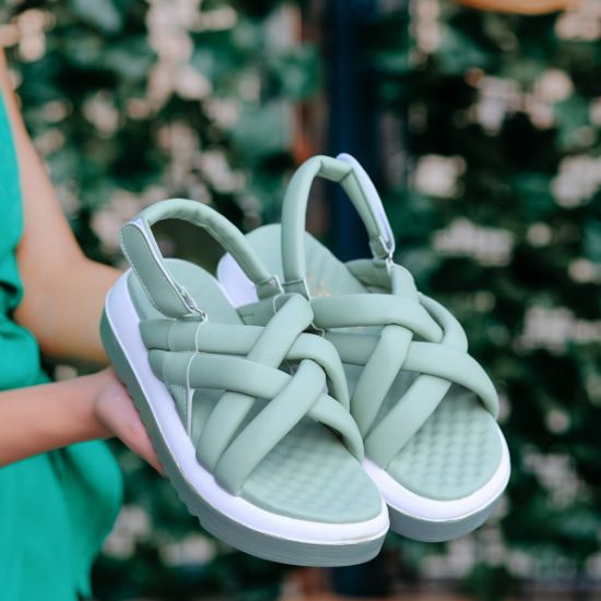 Porin Mint Yeşili Cilt Sandalet resmi