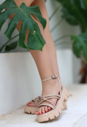 Choc Nude Cilt Sandalet resmi