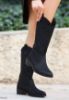 Lucia Siyah Süet Topuklu Çizme resmi