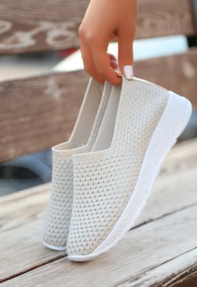 Nily Ten Simli Triko Babet Ayakkabı resmi