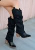 Tanya Siyah Süet Topuklu Çizme resmi