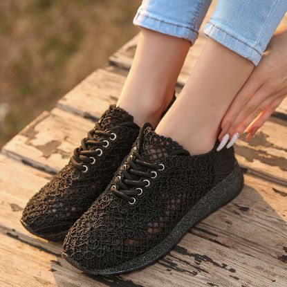 Marc Siyah Örgülü Spor Ayakkabı resmi