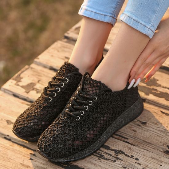 Marc Siyah Örgülü Spor Ayakkabı resmi