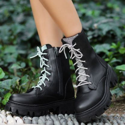 Irna Siyah Cilt Bağcıklı Bot resmi