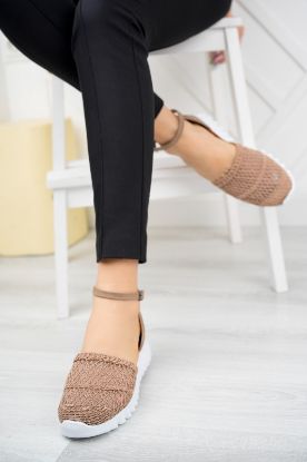 Mondi Nude Örgülü Sandalet resmi