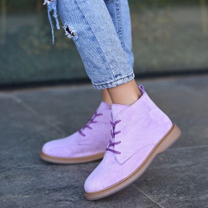 Kean Lila Süet Bağcıklı Bot resmi