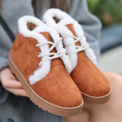 Simya Taba Süet Bağcıklı Bot resmi