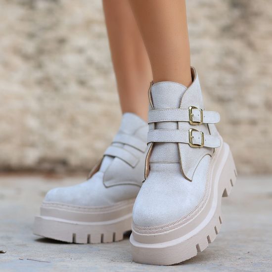 Olga Bej Süet Kemerli Bot resmi