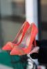 Gida Turuncu Süet Stiletto Ayakkabı resmi