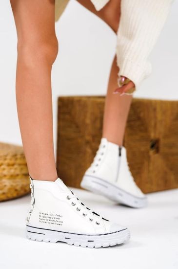 Erica Beyaz Cilt Bağcıklı Bot resmi