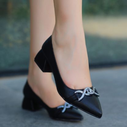 Rico Siyah Cilt Topuklu Ayakkabı resmi