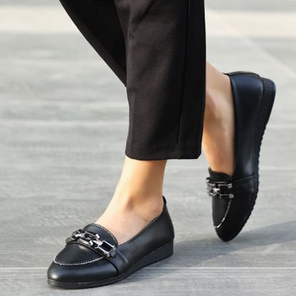 Dois Siyah Cilt Babet Ayakkabı resmi