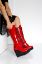 Deja Kırmızı Rugan Bağcıklı Dolgu Topuk Çizme resmi