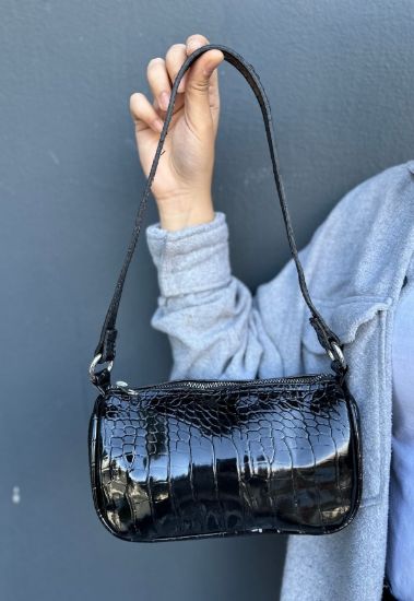 Cinda Siyah Rugan Çanta resmi