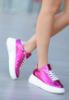 Nonti Fuşya Rugan Bağcıklı Spor Ayakkabı resmi