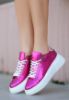 Nonti Fuşya Rugan Bağcıklı Spor Ayakkabı resmi