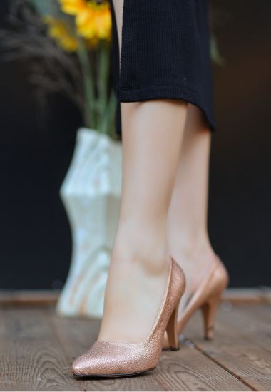 Lesya Bakır Cilt Stiletto Ayakkabı resmi