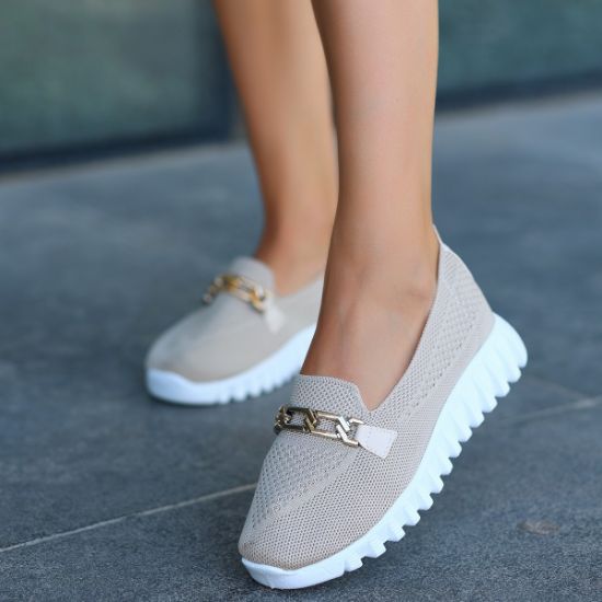 Bory Bej Triko Babet Ayakkabı resmi