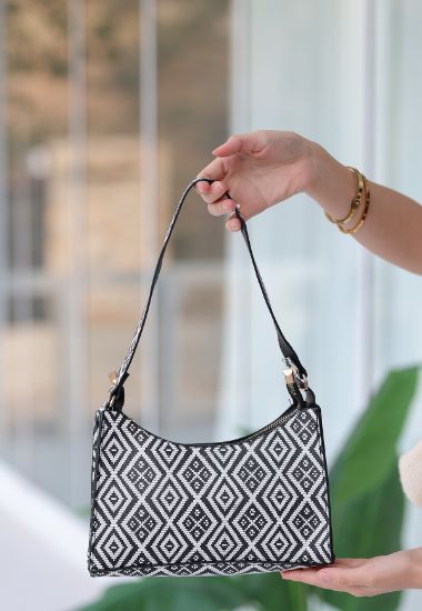 Moga Siyah Beyaz Cilt Çanta resmi