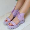 Lary Lila Cilt Sandalet resmi