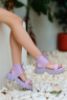 Lary Lila Cilt Sandalet resmi