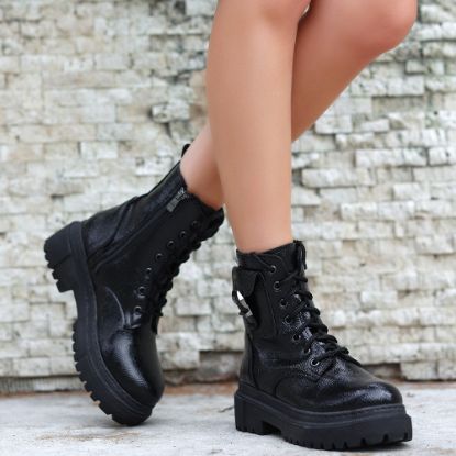 Savio Siyah Rugan Bağcıklı Bot resmi