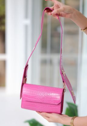 Poyar Fuşya Rugan Çanta resmi