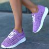 Garf Lila Örgülü Spor Ayakkabı resmi