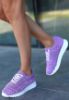 Garf Lila Örgülü Spor Ayakkabı resmi