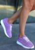 Garf Lila Örgülü Spor Ayakkabı resmi