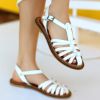 Roos Beyaz Cilt Sandalet resmi