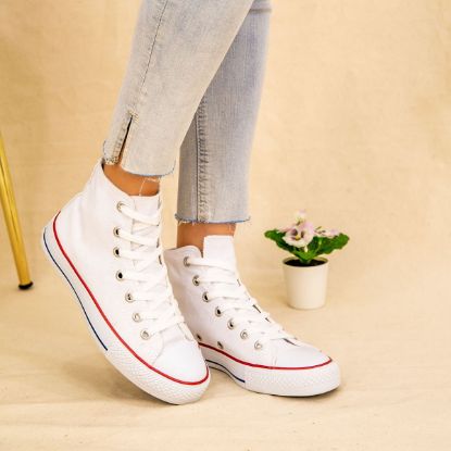 Kori Beyaz Keten Bot Spor Ayakkabı resmi