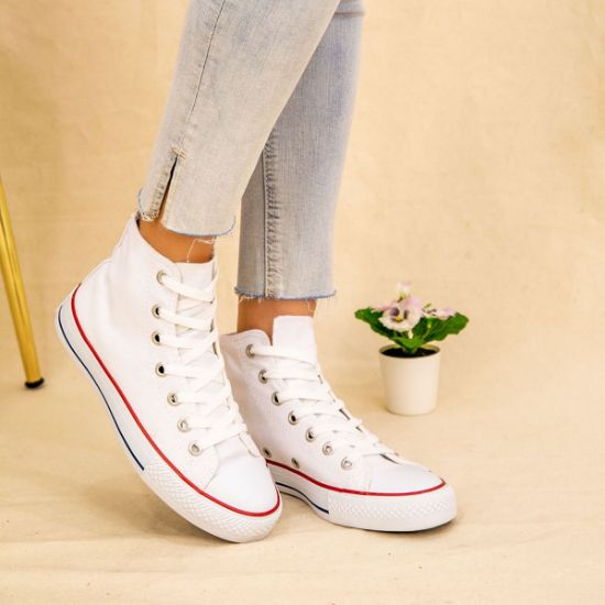 Kori Beyaz Keten Bot Spor Ayakkabı resmi