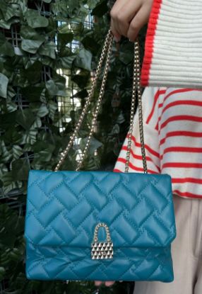 Iryna Turkuaz Cilt Çanta resmi