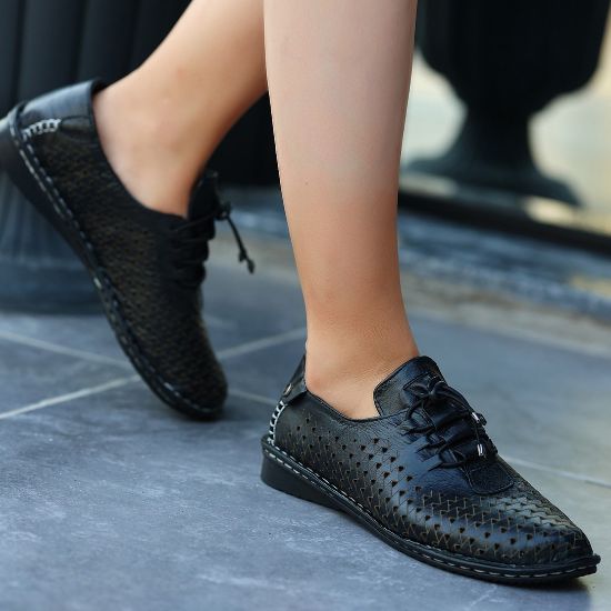 Piran Siyah Cilt Babet Ayakkabı resmi