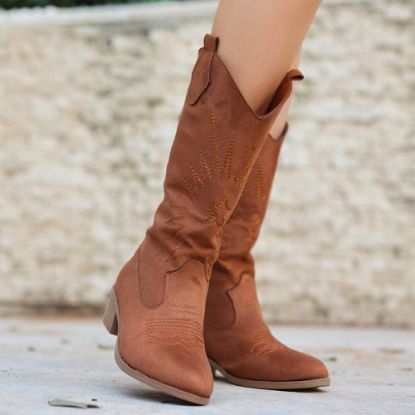 Lucia Taba Süet Topuklu Çizme resmi