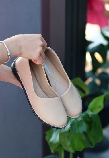 Hoty Krem Cilt Babet Ayakkabı resmi