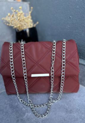 Wine Bordo Cilt Çanta resmi