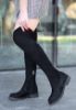 Iyan Siyah Süet Çorap Çizme resmi