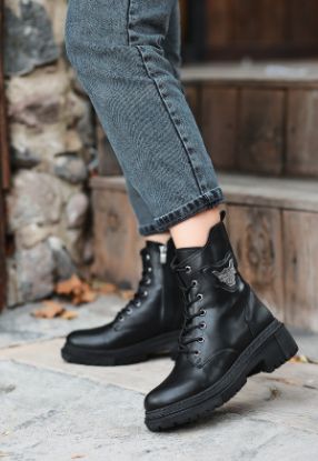 Guon Siyah Cilt Bağcıklı Bot resmi