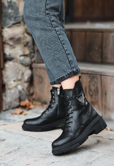 Guon Siyah Cilt Bağcıklı Bot resmi