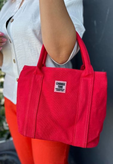 Keto Kırmızı Keten Çanta resmi