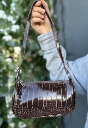 Cinda Kahverengi Rugan Çanta resmi