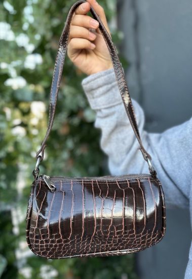Cinda Kahverengi Rugan Çanta resmi