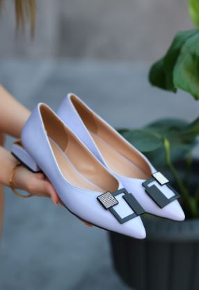 Bokis Lila Cilt Topuklu Ayakkabı resmi