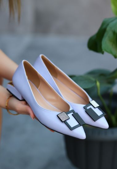 Bokis Lila Cilt Topuklu Ayakkabı resmi