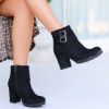 Atka Siyah Süet Topuklu Bot resmi