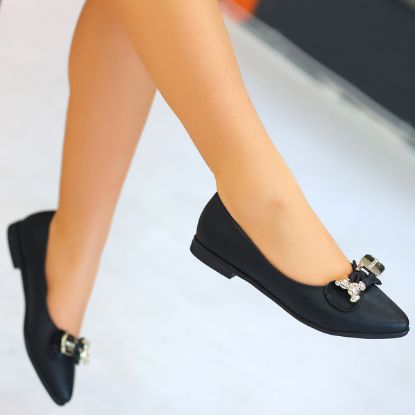 Layana Siyah Cilt Babet Ayakkabı resmi